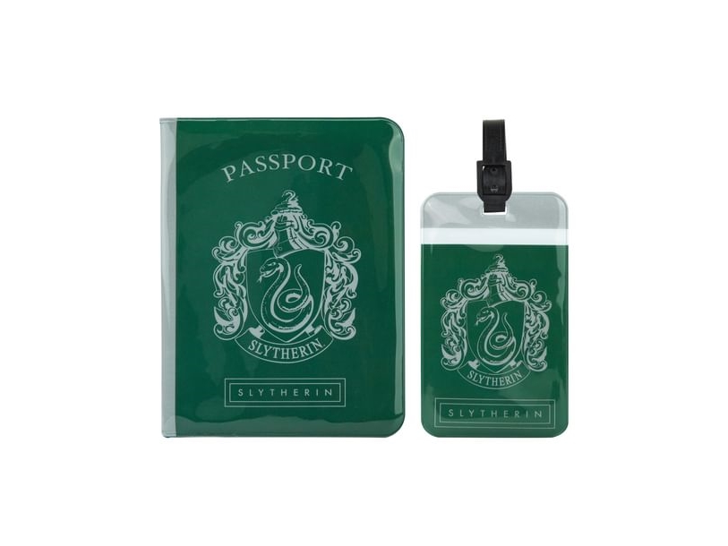 Slytherin bagagemærke og pascover