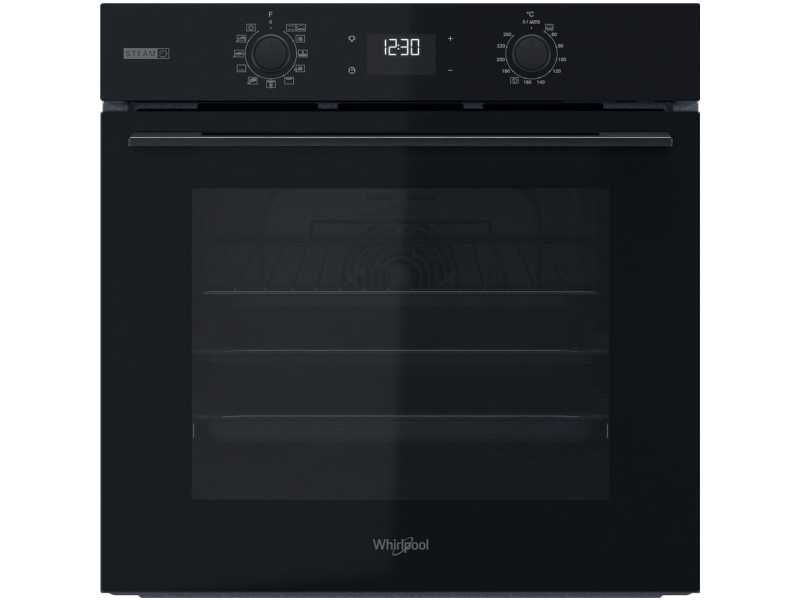 Whirlpool Omsk58cu1sb, Medium, Elektrischer Ofen, 71 L, 71 L, Lüfterunterstützt, Katalytisch