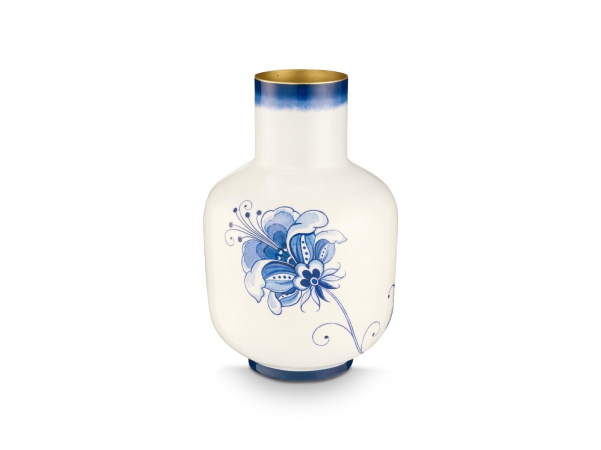 PIP Studio Vase Metal Blue Bird 36cm
