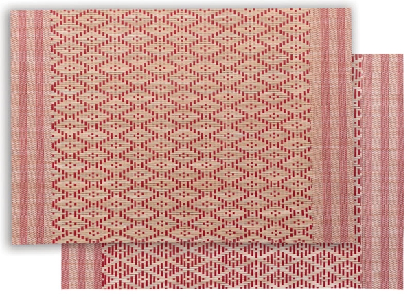Vivaraise Kadra Placemt Nat/Red 33X45