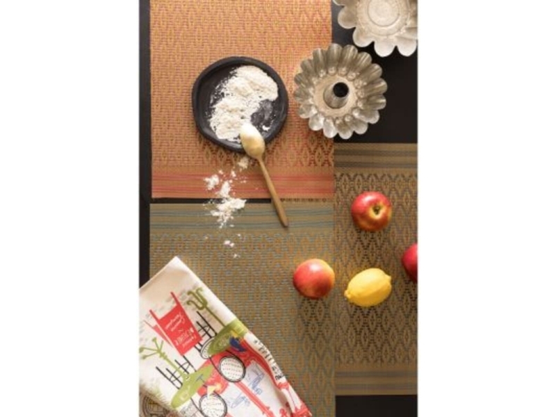 VIVARAISE KADRA PLACEMT Nat/Red 33X45