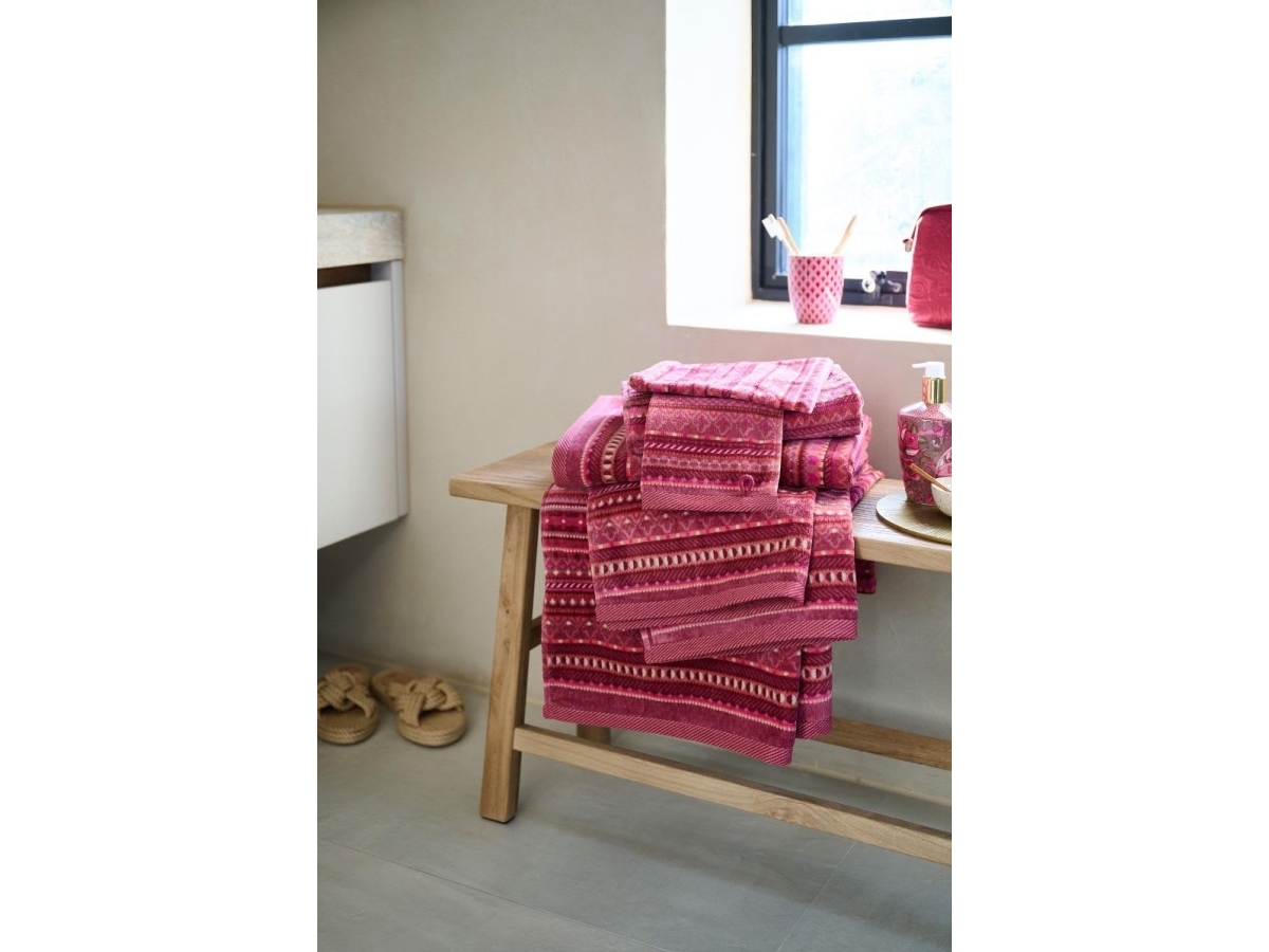 Pip Studio Geometric Print Dark Pink 30X50