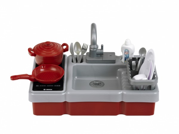 Klein Bosch køkkenvaskesæt med skyllefunktion + tilbehør, lys lyd, 3+