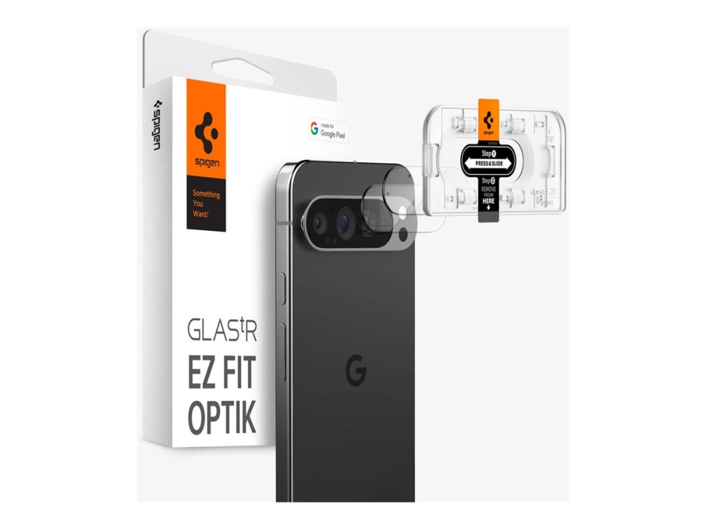 Spigen OSLONA APARATU SPIGEN OPTIK.TR ”EZ FIT” CAMERA PROTECTOR 2-PACK GOOGLE PIXEL 9 PRO CRYSTAL CLEAR