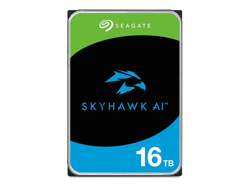 Seagate SkyHawk AI ST16000VE005 - Hårddisk - 16 TB - inbyggd - 3.5 - SATA 6Gb/s - buffert: 512 MB - med 3 års Seagate Rescue Data Recovery | Datorkomponenter - Hårddisk & Lagring - Interna hårddiskar | GameStuff