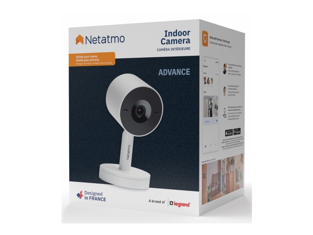 Netatmo ADVANCE - Netværksovervågningskamera - indendørs - farve (Dag/nat) - 4 MP - 2560 x 1440 - 2K - audio - trådløs - WiFi - Bluetooth LE