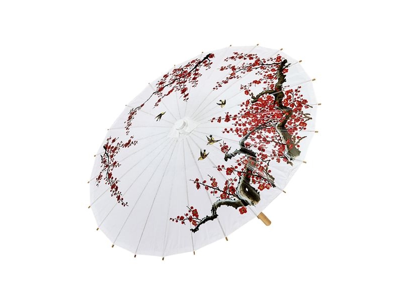 Hvid Orientalsk Parasol
