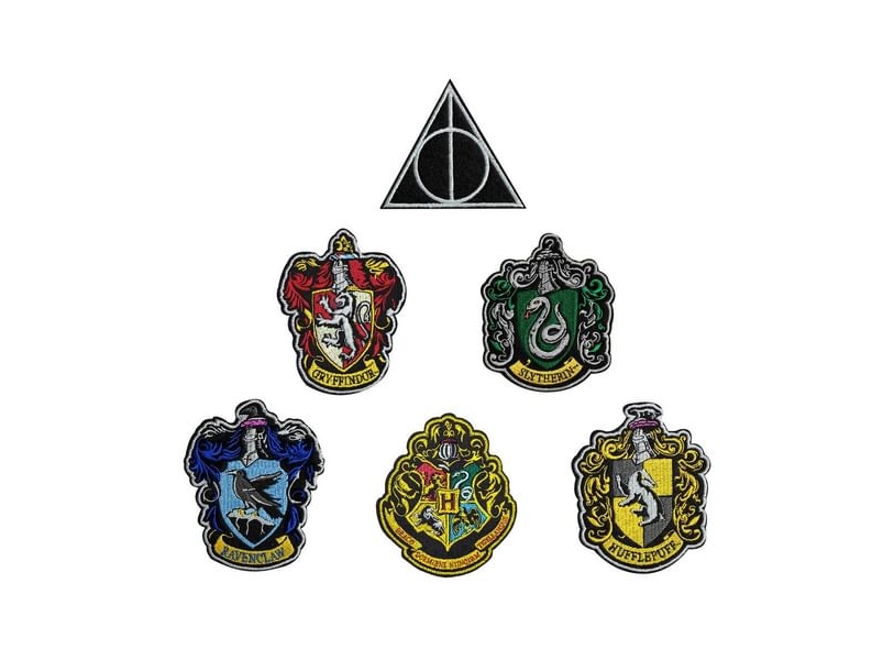 Harry Potter broderet emblemer, 6 stk