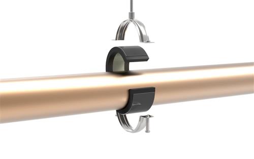 Isoglobal rörhållare RF 050x19 - Inklusive galvaniserat HD-fäste, M8/M10, för kyla | Rörhållare | GameStuff