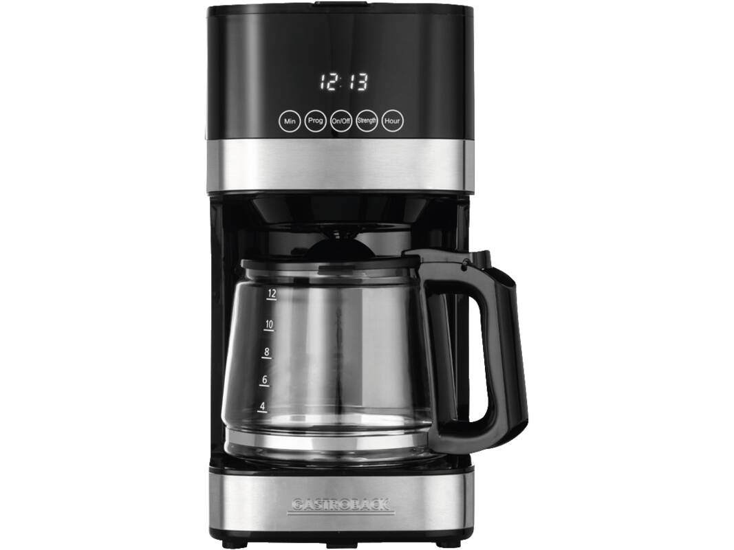 Gastroback Essential S, Filter Kaffemaskine, 1,25 L, Malet Kaffe, 900 W, Sort, Rustfrit Stål