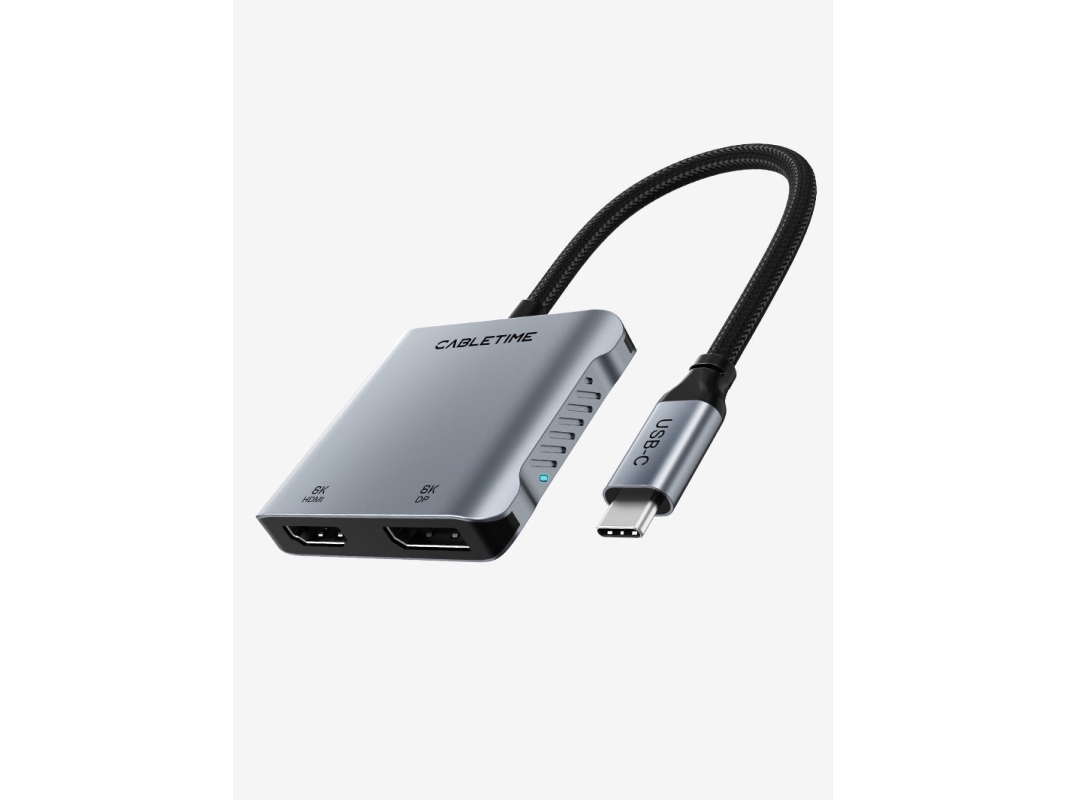 Cabletime Cb71g, Usb 2.0 Type-C, Displayport, Hdmi, Usb 2.0 Type-A, Usb Type-C, 60 Hz, 7860 X 4320, 4320P, 7860 X 4320 Pixel