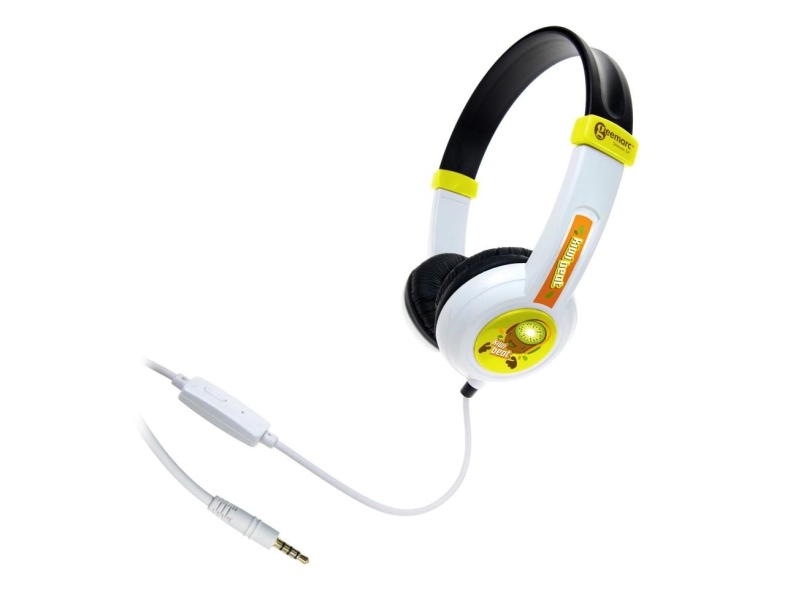 Geemarc Kiwibeat-Mic Over Ear Kopfhörer Wired Kids 5-Farben, Grün, Orange, Schwarz, Weiß Leichtes Kopfband, Lautstärkeregler, Headset