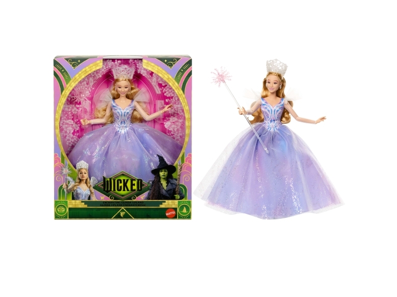 Mattel Wicked: For Good Von Universal Pictures Glinda-Puppe Mit Filmgetreuem Outfit Und 3 Accessoires, Modepuppe, Weiblich, 6 Jahr(E), Mädchen, 290 M