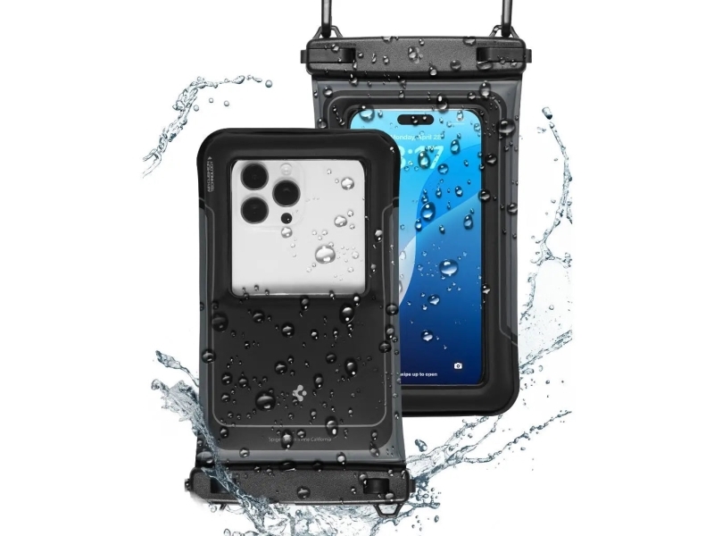 Spigen Aquashield, Lommeetui, Universel, 17,8 Cm (7"), Sort, Transparent