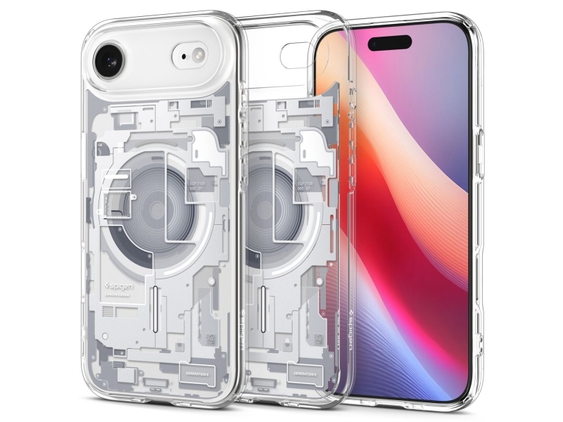 Spigen Ultra Hybrid Zero One (Magfit), Cover, Apple, Iphone 17 Air, 16,5 Cm (6.5"), Transparent, Hvid