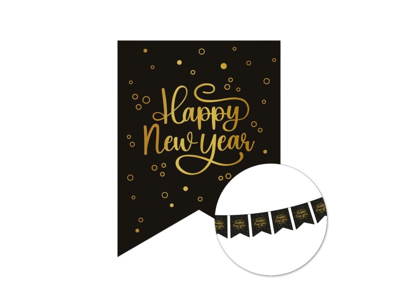 Happy New Year Girlande, 6 M