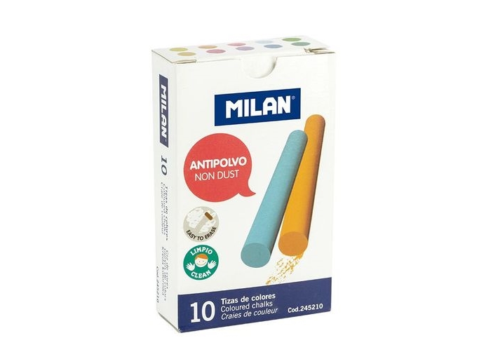 Milan färgpastellkritor 10 st MILAN | Skola & Hobby - Konstmaterial - Krita | GameStuff