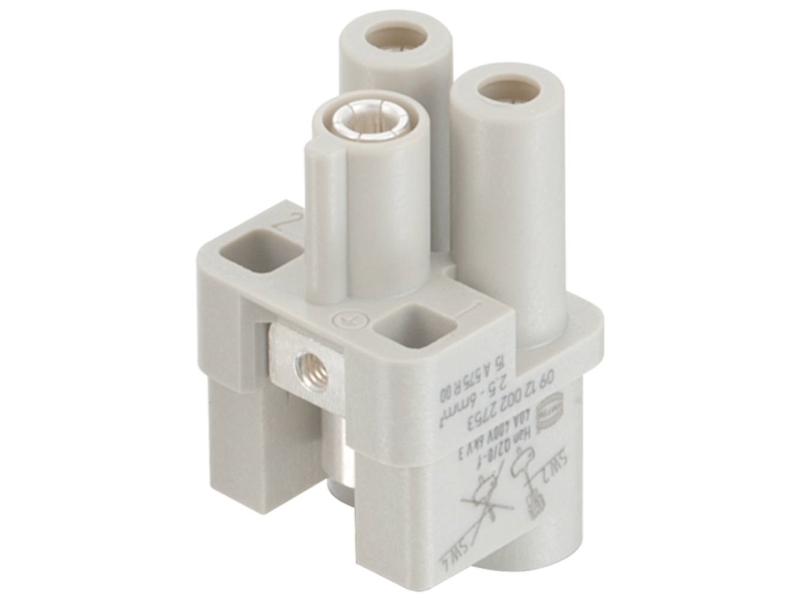 HARTING 09120022755 stiftinsats, 2-axial skruvanslutning, 1 st | Hobby - Modelljärnväg - Elektronik | GameStuff