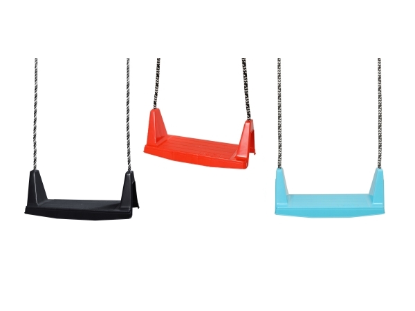 PLASTO Swing seat with ropes, assorted colours