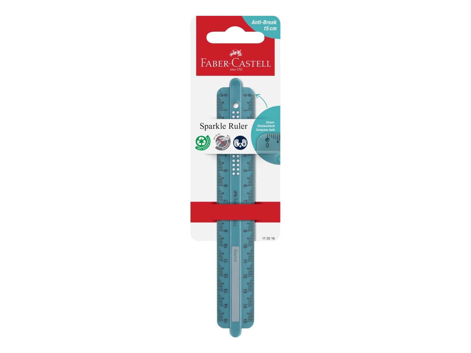 Faber-Castell Lineal Sparkle 15 Cm Ocean