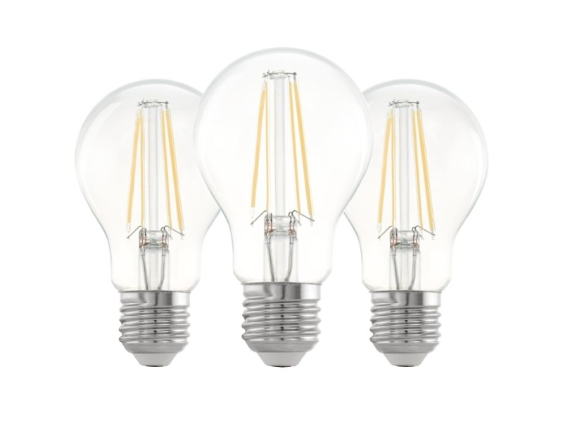 Eglo E27 Led A60 Standardglühlampe Klar Mit Warmweißem Licht, 3Er Pack
