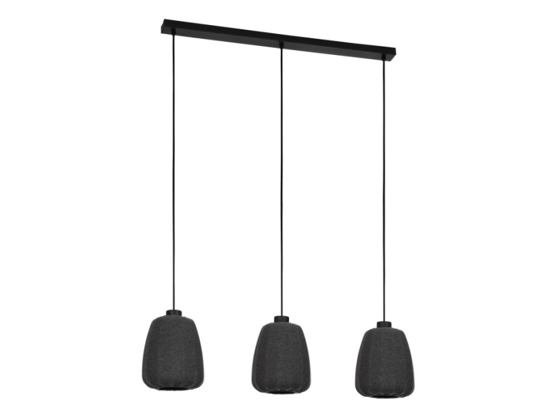 EGLO BARLASTON LÅNGBORD 3L E27 SVART/GRÅ | Belysning - Inomhusbelysning - Taklampa & Pendellampa | GameStuff