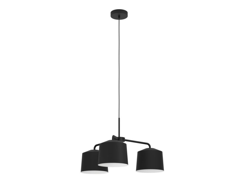 EGLO CAGUANES, Svart, Vit, Stål, Universal, IP20, I, E27 | Belysning - Inomhusbelysning - Taklampa & Pendellampa | GameStuff