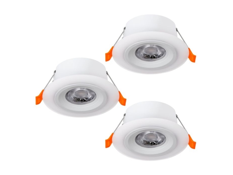 EGLO CALONGE indbygningsspots Ø100 mm, hvid, 3-pak