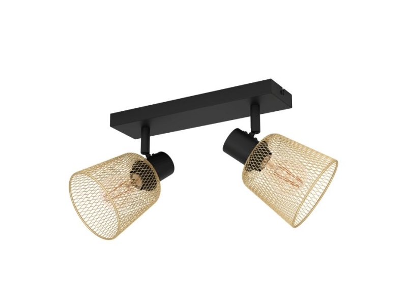 EGLO COSLADA spotskinne i sort og messing, 2L