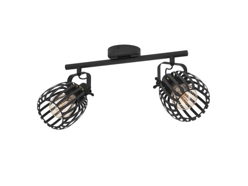 EGLO GIRONA SKINNE 2XE27 SORT/BM | Belysning - Inomhusbelysning - Inbyggd spotlight | GameStuff