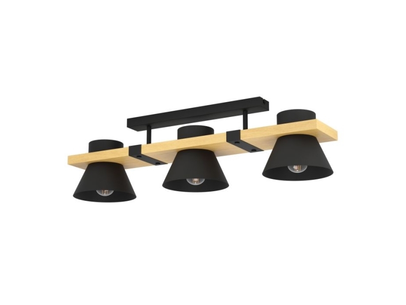 Eglo Maccles Loft 3L E27 Sort/Natur