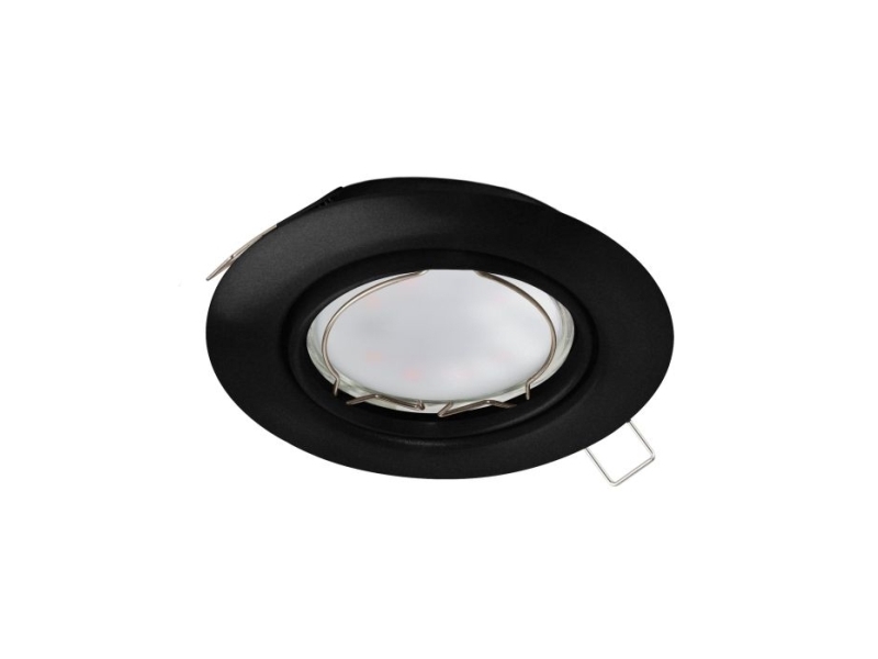 EGLO PENETO indbygningsspot Ø78 mm, LED 4,6W 3000K, sort