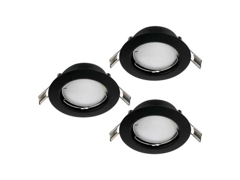 EGLO PENETO, GU10, LED, 750 LM, 220-240 V, Svart | Belysning - Inomhusbelysning - Infälld spotlight | GameStuff