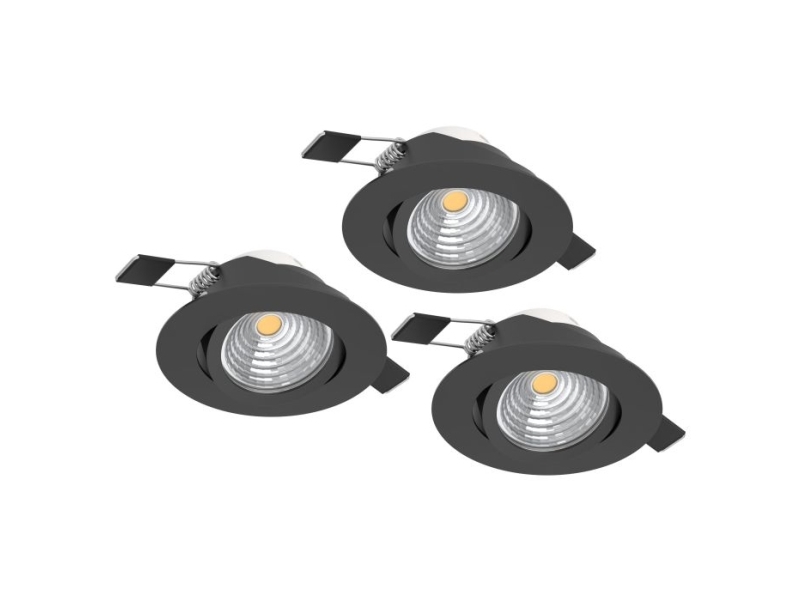 Eglo Saliceto Einbauset Tilt Ø88 3X6w 1350Lm 2700K Dim Schwarz