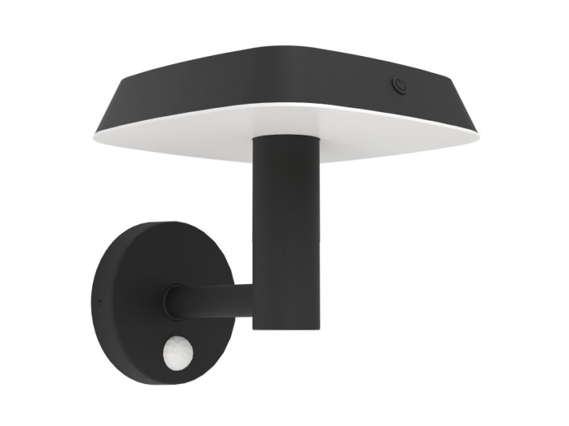 EGLO DREOLI SOLCELLE VÆG M/SENSOR SORT/HVID billede