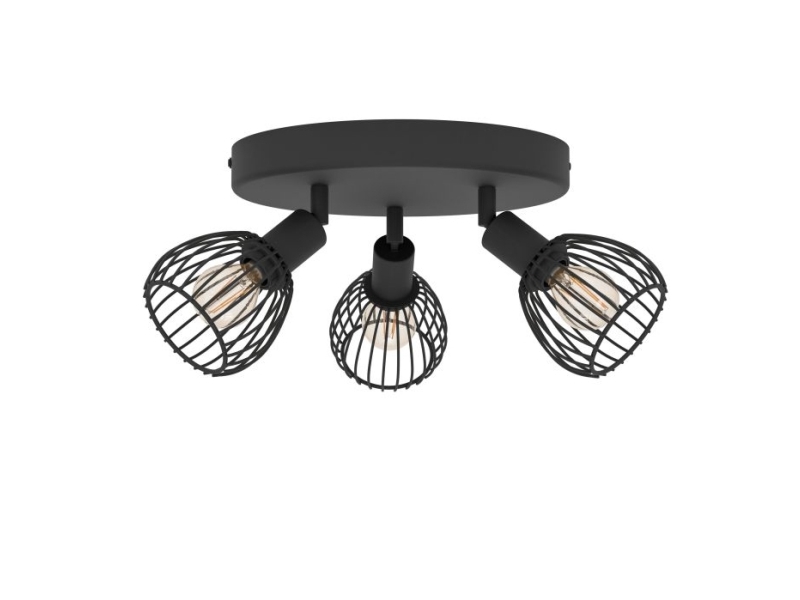 EGLO SONNINO RONDEL Ø250 3XE14 SORT | Belysning - Inomhusbelysning - Inbyggd spotlight | GameStuff