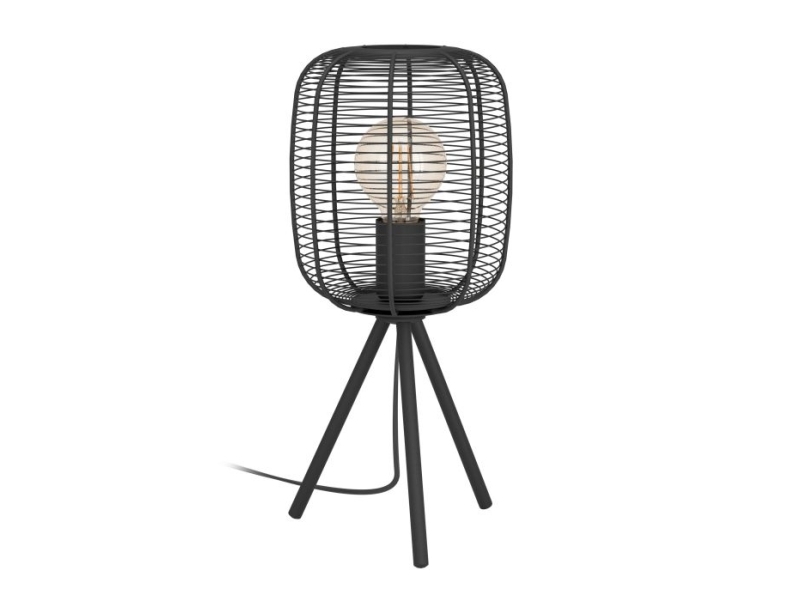 EGLO RINROE, Svart, Universal, IP20, II, E27, 220-240 V | Belysning - Inomhusbelysning - Bordslampa | GameStuff