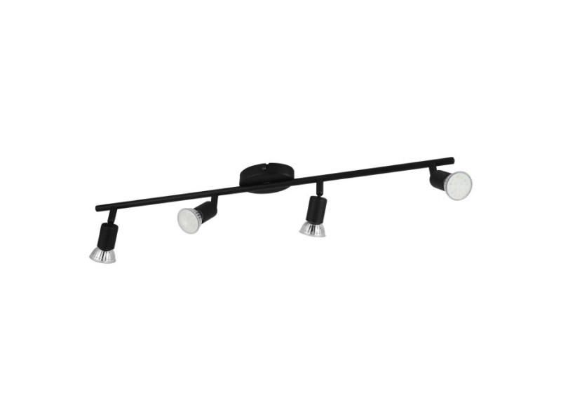 EGLO BUZZ LED spotskinne 4L i sort | Belysning - Inomhusbelysning - Inbyggd spotlight | GameStuff