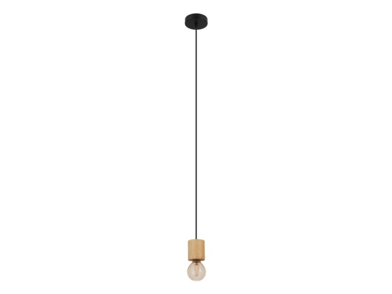 Eglo Turialdo, Schwarz, Braun, Stahl, Holz, Universal, Ip20, Ii, E27