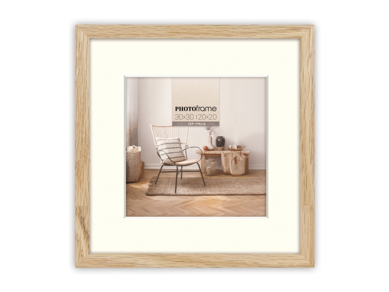 Zep V4530n, Enkelt Billedramme, Træ, Naturlig, Væg, 20 X 20 Cm, Rektangulær