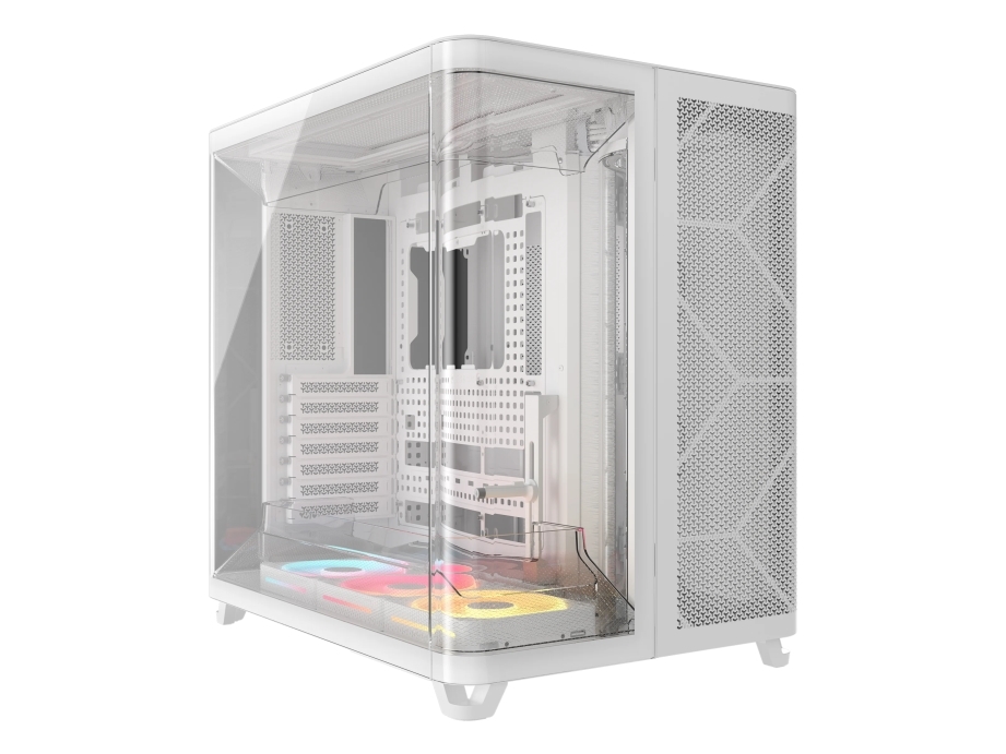 Corsair Air 5400 Lx-R Rgb Icue Link, Midi Tower, Pc, White, Atx, Eatx, Micro Atx, Mini-Itx, Steel, Tempered Glass, Gaming