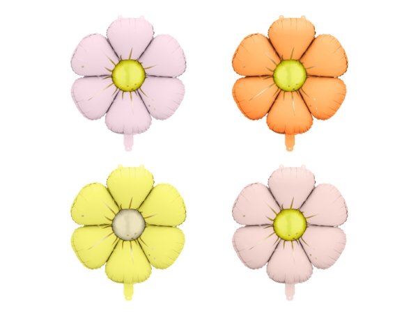 Partydeco Fbz4, Legetøjsballon, Folie, Flerfarvet, Monokromatisk, Universel, Flower (Shape)