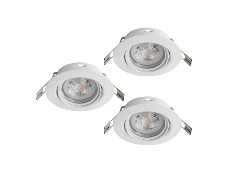 EGLO FAVAZZINA INFÄLLD SET Ø88 GU10 3X4,9W 3X400LM VIT | Belysning - Inomhusbelysning - Infälld spotlight | GameStuff