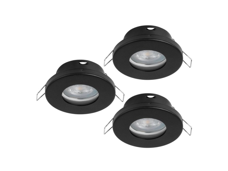 Eglo Favazzina Einbauset Ø88 Gu10 3X4,9W 3X400lm Ip44 Schwarz
