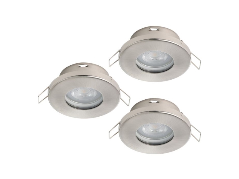 EGLO FAVAZZINA, GU10, LED, 1200 LM, 220-240 V, Nickel | Belysning - Inomhusbelysning - Infälld spotlight | GameStuff