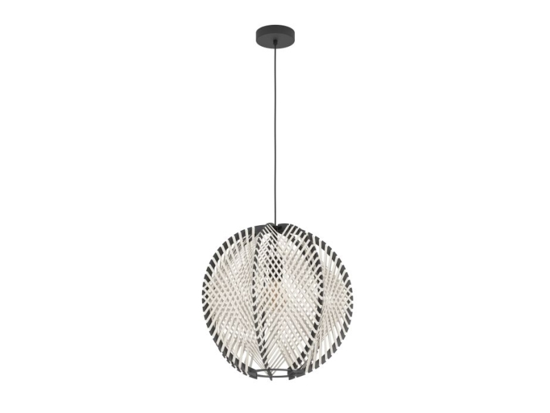 EGLO WAVERTON RIIPUS Ø480 E27 MUSTA/PUU/VALKOINEN