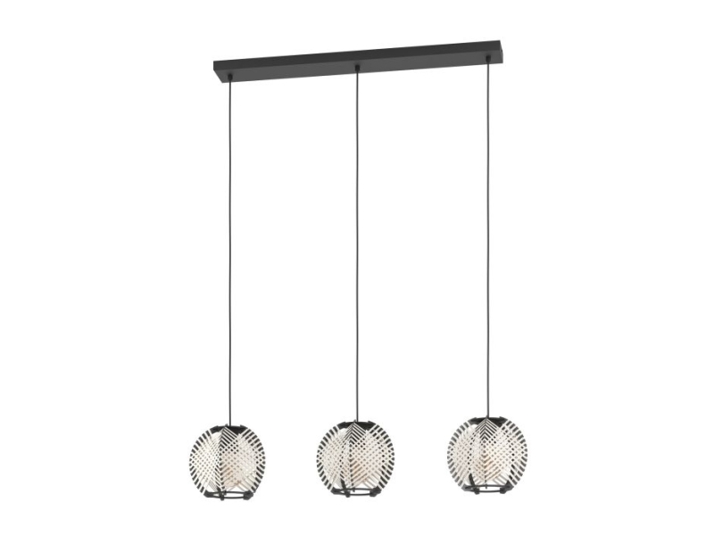 EGLO WAVERTON PITKÄ PÖYTÄ L920 E27 MUSTA/PUU/VALKOINEN