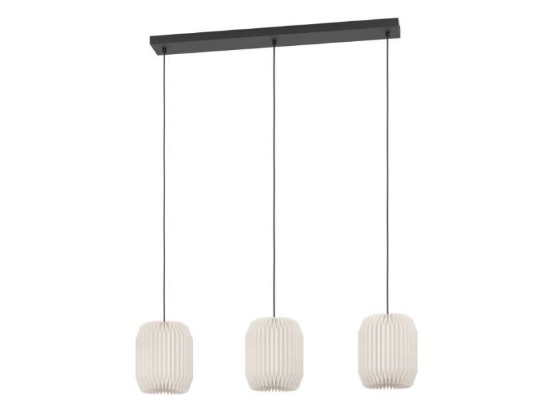 EGLO BELGRAVE LANGBORD L880 3XE27 SORT/HVID FSC