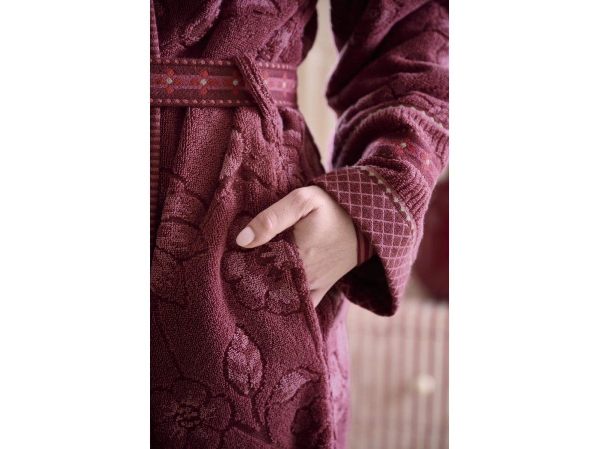 PIP Studio PIP Jasmin Jacquard Bathrobe Dark Pink S