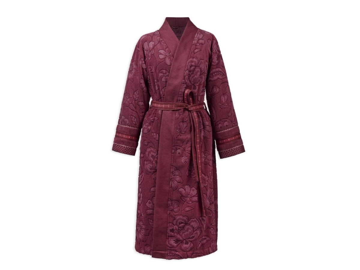 PIP Studio PIP Jasmin Jacquard Bathrobe Dark Pink M